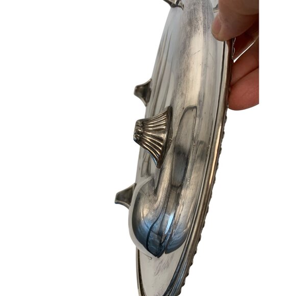 VTG Wm Rogers 810-16 Silver Plated Oval Tree of Life Platter 8922 Serving - Picture 8 of 9